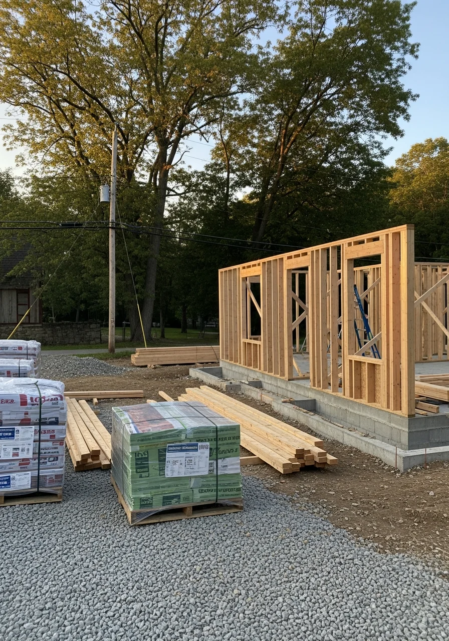 Professional work in progress at a Sidney country or small-town property.
