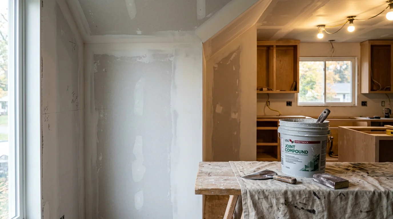 Freshly painted interior walls and smooth drywall finish inside a single-family home in Vestal, NY. The room shows clean edges, even color, and no visible patching marks after a full drywall and painting service.